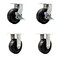 Service Caster 8'' Extra Heavy Duty Phenolic Wheel Swivel Caster Set 2 Brakes 2 Rigid, 4PK CRAN-SCC-KP92S830-PHR-SLB-2-R-2 - alternate 1